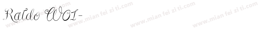Raldo W01字体转换
